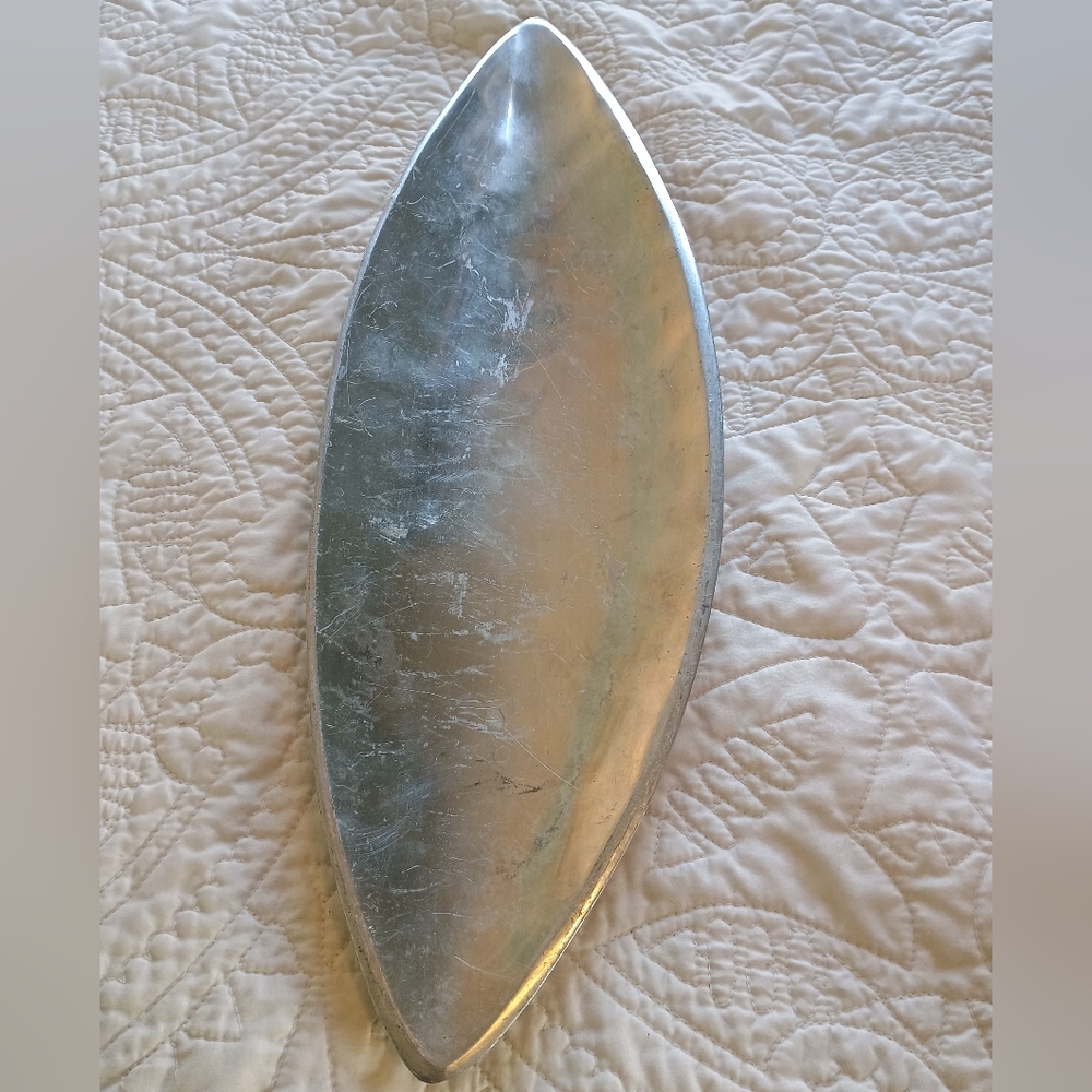 Vintage 60s Nambé 550 19" Silver Elliptical Tray